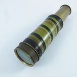 19TH CENTURY 7 DRAW TELESCOPE BY FRANKS, OPTICIANS, 114 CHEAPSIDE, MANCHESTER, WITH UNUSUAL