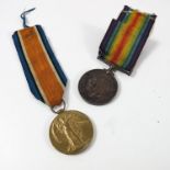 1914-18 WAR MEDAL AND VICTORY MEDAL 210403 SPR. C. F. COOPER R.E.