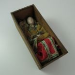 RARE 19TH CENTURY CHINESE PORCELAIN HEAD DOLL, JOINTED CONSTRUCTION, DEPICTING A LADY IN TRADITIONAL