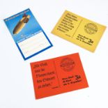 GERMAN ZEPPELIN TICKETS C.1938 AND A GUMMED LUGGAGE LABEL ZEPPELIN TRAVEL