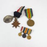 MILITARIA INC. VICTORY MEDAL 7406 PTE. G.GRILLS SHROPS. L.I, 14-15 STAR 33649 SPR. F.J.FEW R.E.