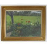 OIL ON CANVAS DEPICTING POPPIES IN A FIELD INDISTINCTLY SIGNED SANDERS, 6 1X 51 cm
