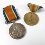 WWI 1914-18 WAR MEDAL AND VICTORY MEDAL 18351 PTE. J. CLAYTON R.S. FUS