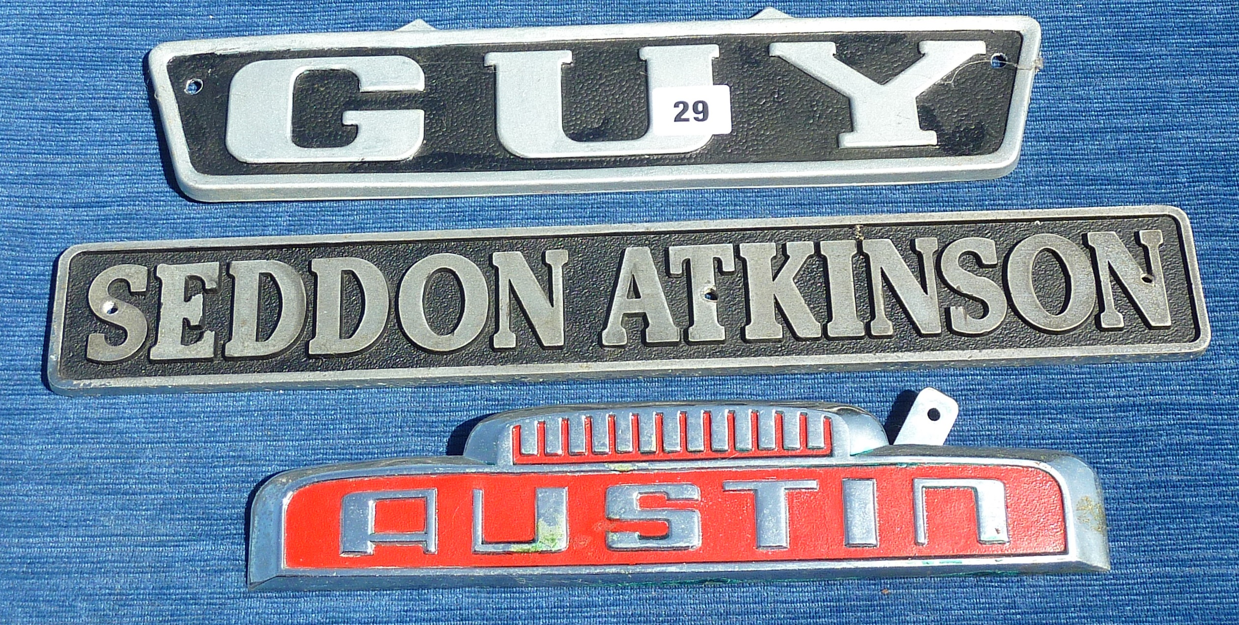 COMMERCIAL LORRY MAKERS BADGES GUY, SEDDON ATKINSON & AUSTIN