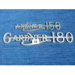 GARDNER 180 ENGINE BADGE AND 150 BADGE A/F