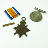 BRITISH WAR MEDAL AND 1914 STAR TOGETHER WITH BOX AND RIBBON T2-13777 DVR.F.GLYNN A.S.C