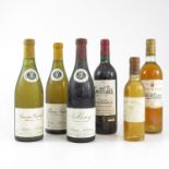 MISC. WINE INC. 3 BOTTLES LATOUR, MACAN VOLNAY 1989, LUGNY 1996, MONTRACHET 1991, CHATEAU VILLEPREUX