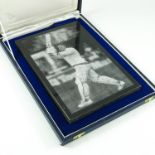 LIMITED EDITION GRANITE PLAQUE FEATURING IAN BOTHAM, 9/12, PART OF THE DUNCAN FEARNLEY COLLECTION,