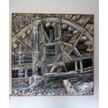 ROBERT HILL OIL ON BOARD DEPICTING AN INDUSTRIAL SCENE ARR MAY APPLY