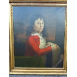FRAMED OIL ON CANVAS PORTRAIT OF A YOUNG BOY BELIEVED TO BE EITHER THOMAS OR JOHN WAGSTAFF. PAINTING