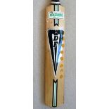 EX DUNCAN FEARNLEY PRIVATE COLLECTION GRAEME HICK – PRESENTATION BAT WITH ARTWORK SHOWING GRAEME