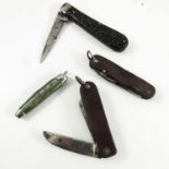 COLLECTION OF PENKNIVES (5) INC. TAYLORS EYE 'LAMBS FOOT' AND AN AMEFA KL63 DUTCH ARMY POCKET KNIFE