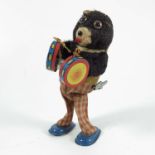 CLOCKWORK, TIN PLATE, BEAR WITH A DRUM AND , CLOCKWORK BEAR WITH CYMBALS
