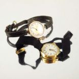 2 LADIES GOLD WRIST WATCHES