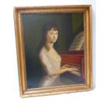 FRAMED OIL ON CANVAS APPROX. 62 CM X 75 CM OF SARAH WAGSTAFF ATTRIBUTED TO ALEXANDER NASMYTH