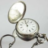 HENRY POOLE, NANTWICH SILVER CASED HUNTER POCKET WATCH WITH SWEEP SECOND HAND, MOVEMENT NUMBERED