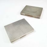 CONTINENTAL SILVER STAMPED 830 CIGARETTE CASE WITH GEOMETRIC DECORATION, APPROX. 104g AND ONE