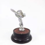 ROLLS ROYCE SPIRIT OF ECSTASY CAR MASCOT, STAMPED 'ROLLS ROYCE FEB. 6 1911' AND SIGNED CHARLES