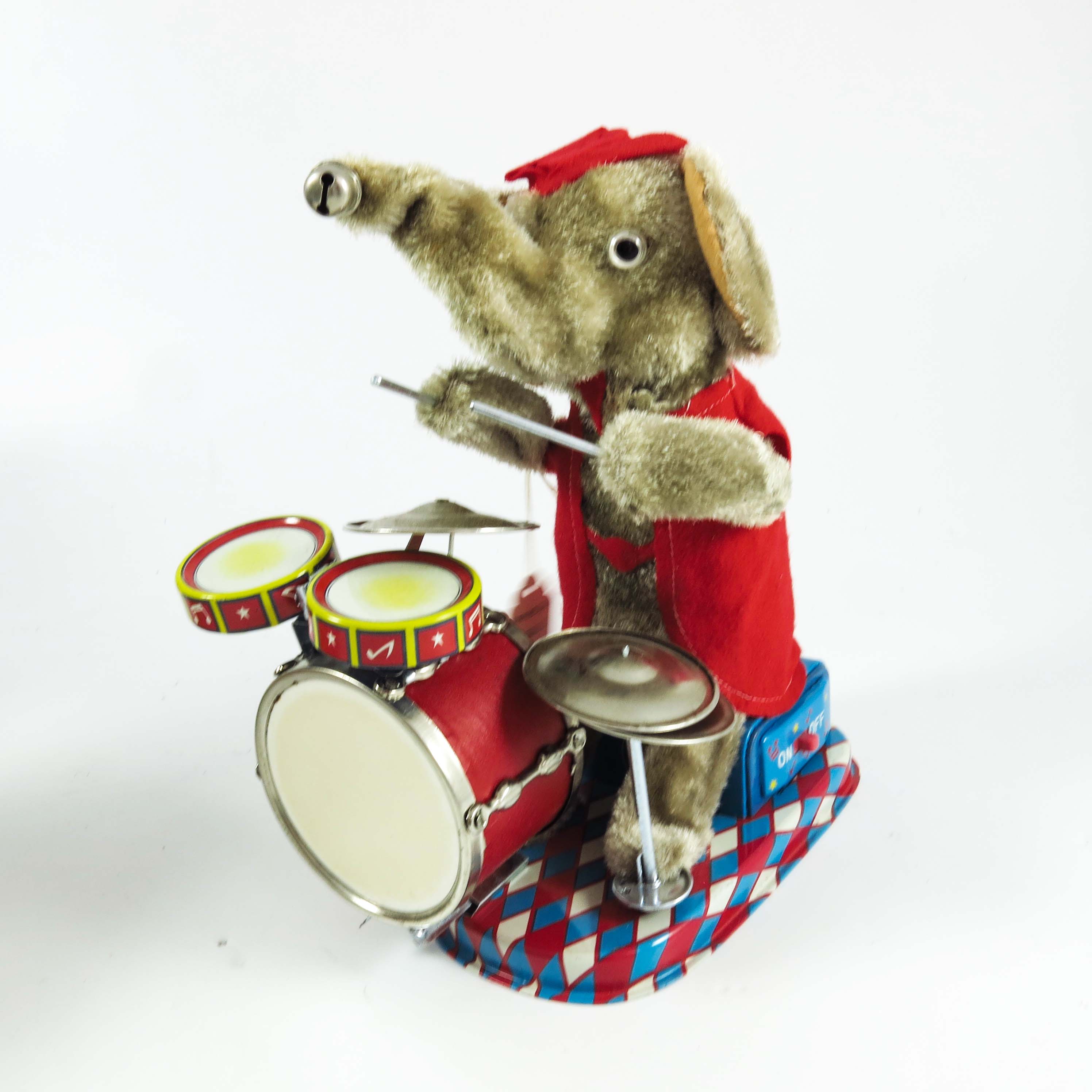 BATTERY OPERATED MUSICAL 'JOLLY CHIMP' IN BOX BY DASHIN, JAPAN AND ELEPHANT IN BOX BY MAMBO ALPS, - Image 6 of 6