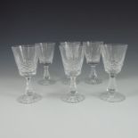 6 WATERFORD KYLEMORE PATTERN CRYSTAL PORT GLASSES