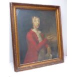 FRAMED OIL ON CANVAS PORTRAIT OF A YOUNG BOY BELIEVED TO BE EITHER THOMAS OR JOHN WAGSTAFF. PAINTING