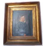 19TH CENTURY ENGLISH SCHOOL OIL ON CANVAS, THREE QUARTER PORTRAIT DEPICTING A BOY IN REGENCY