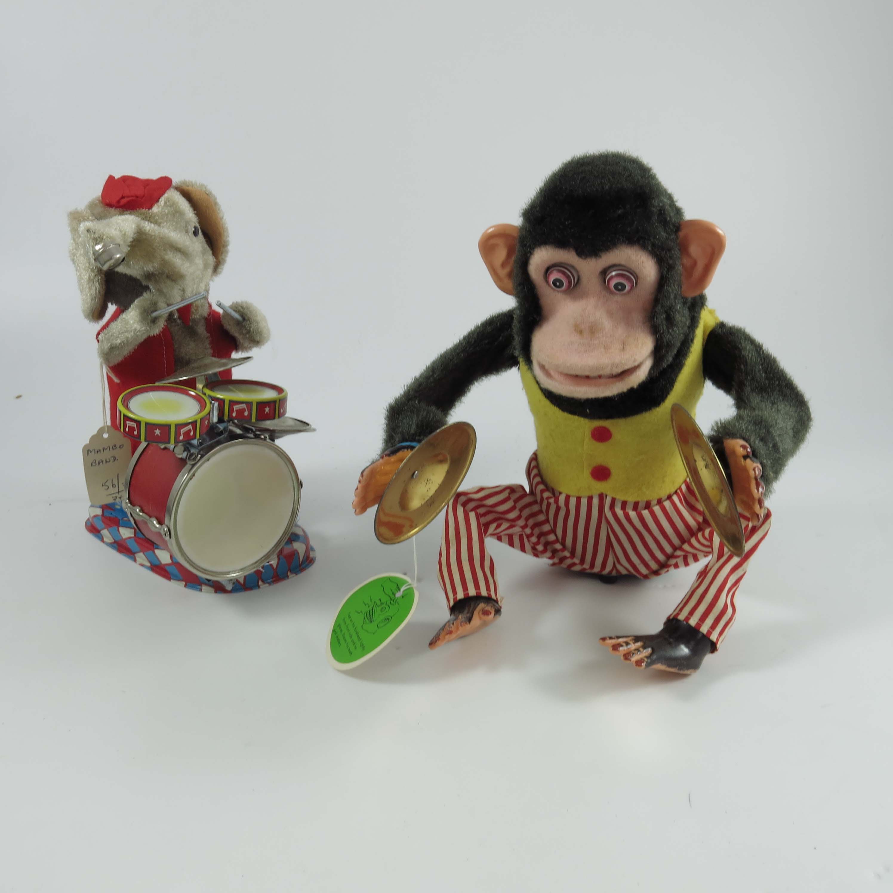 BATTERY OPERATED MUSICAL 'JOLLY CHIMP' IN BOX BY DASHIN, JAPAN AND ELEPHANT IN BOX BY MAMBO ALPS, - Image 2 of 6