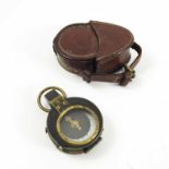 VERNERS PATTERN MK VII WWI ERA OFFICER'S MILITARY COMPASS BY CRUCHON & EMONS, DATED 1916 WITH