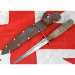 WW2 FAIRBAIRN SYKES ‘FAT HANDLE’ FIGHTING KNIFE, BROUGHT BACK TO THE UK IN THE LATE 1940’S FROM