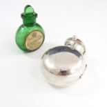 SILVER SMELLING SALTS BOTTLE CONTAINER, CRISFORD & NORRIS, BIRMINGHAM 1907, COMPLETE WITH LAVENDER