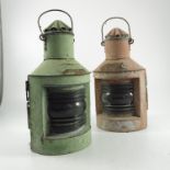 2 SHIP'S LAMPS, PORT AND STARBOARD