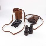 PR. WWI BRITISH OFFICERS BINOCULARS BY COLMONT, PARIS IN FITTED LEATHER CASE AND PR. AITCHISON & CO.