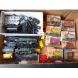 AIRFIX KITS, SEVERAL LOCOS MADE PLUS A QTY OF EARLY AIRFIX WAGON KITS IN BOXES - NOT CHECKED