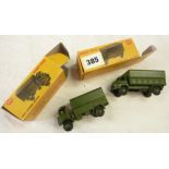 DINKY 2 BOXED ARMY MODELS 621 3T & 623 COVERED WAGON