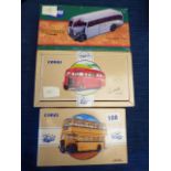 CORGI GUY ARAB 97205 BOURNEMOUTH LIVERY, 97185 GREY GREEN AEC REGAL, 97187 AEC REGAL HANSON ALL