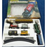 HORNBY 00 GAUGE MODEL RAILWAY INC 8751 0-6-0PT, 0-4-0ST MR, TRAING WAGONS AND COACH, IN A RURAL