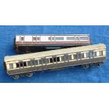 GAUGE 1 GW SUBURBAN COACH WITH BOGIES, WITH LABEL INSIDE MARSHALL STEWART & CO AND ANOTHER SHORTER