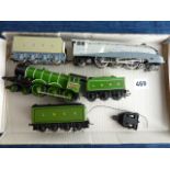 HORNBY U/B LNER A4 2512 SILVER FOX, TRIANG B12 8512 AND A SPARE A3/4 TENDER