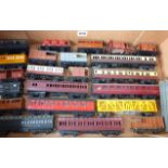 TRIANG MIXED EARLY WAGONS AND SEVERAL SHORT EARLY COACHES PLUS TRIANG TR42