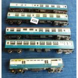 4 HORNBY / TRIANG AND MAINLINE COACHES MK 1 & 2 PLUS LIMA GUV