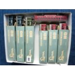 6 EARLY PRODUCTION LIMA HO SCALE MODEL RAILWAY COACHES : 4 X 24357 DSG SCHLAFWAGEN ( 3 BOXED), 3