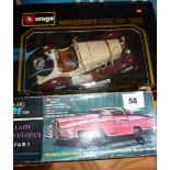 BOXED JR 21 TOY LADY PENELOPE CAR FAB1 PLUS BURAGO MERCEDES SSK