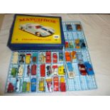 MATCHBOX 1-75 SERIES COLLECTORS CASE WITH A SELECTION OF LESNEY AND OTHER CARS