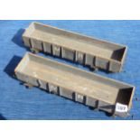 GAUGE 1 2 X MIDLAND RAILWAY BOGIE WAGONS, POSSIBLY LEEDS MODEL CO