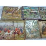 A GOOD SELECTION OF 6 OLD BLOCK JIGSAWS, SOME VICTORIAN, PUZZLES, GAMES ETC