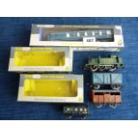 WRENN 6003 PT BOXED PULLMAN COACH, SR 0-6-0T 1127 IN SR LIVERY 3 WAGONS AND 2 EMPTY BOXES