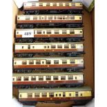 HORNBY DUBLO 6 SD MK1 CHOCOLATE CREAM LIVERIED COACHES AND 1 SHORT W15862