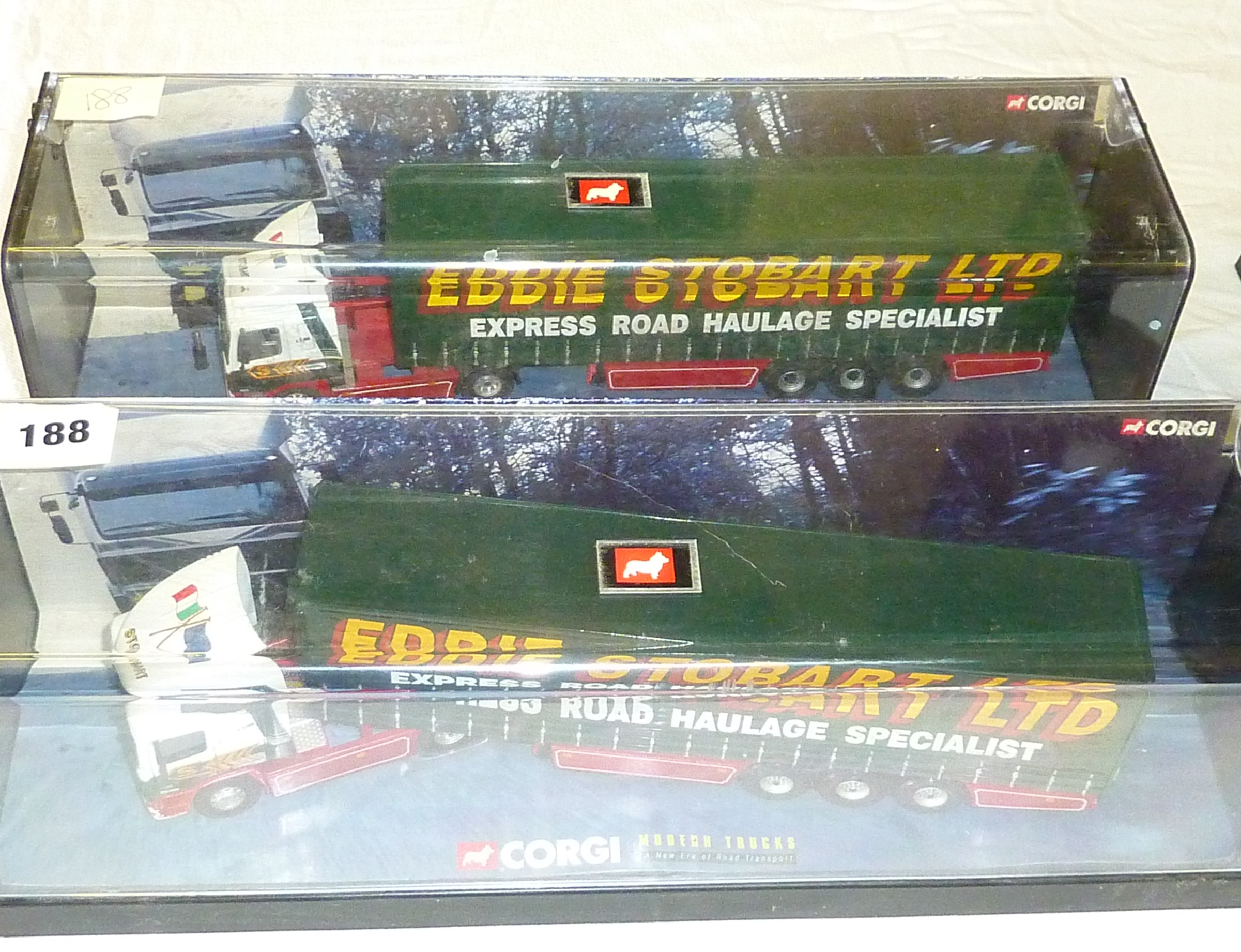 CORGI DIECAST ‘PLASTIC CASED’ MODERN TRUCKS SERIES LEYLAND DAF 85 SERIES AND A ERF EC SERIES MODEL