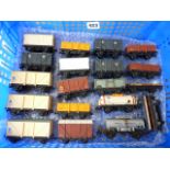 HORNBY DUBLO 2R U/B WAGONS APPROX. 20 INC ICI, TRAFFIC SERVICES AND 3 INSULFISH