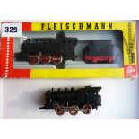 FLEISCHMANN 4125 BOXED STEAM LOCOMOTIVE AN 0-6-0 WITH TENDER AND ANOTHER LOCOMOTIVE